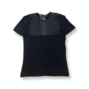 Versace black sheer detail top size 40
